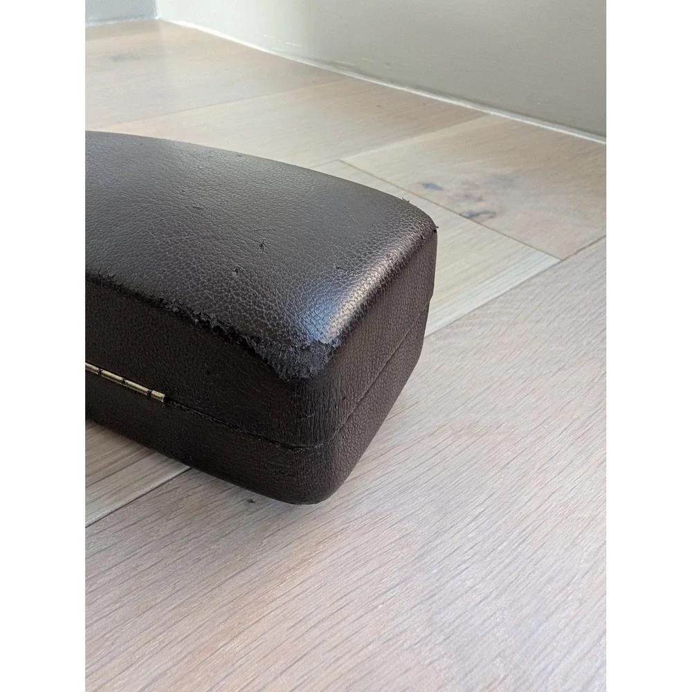 Coach Est. 1941 Brown Hard Eyeglass & Sunglasses Case | Pebbled Finish | Logo
